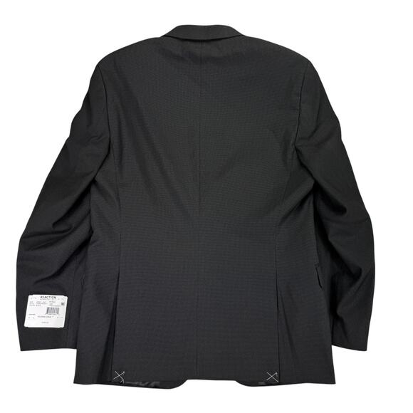 Kenneth Cole Mens Ready Flex Slim Fit Pin-Dot Suit Jacket Black 40R - Picture 4 of 5